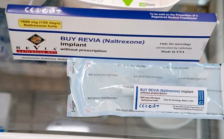 Препарат Налтрексон лежит на прозрачном столе